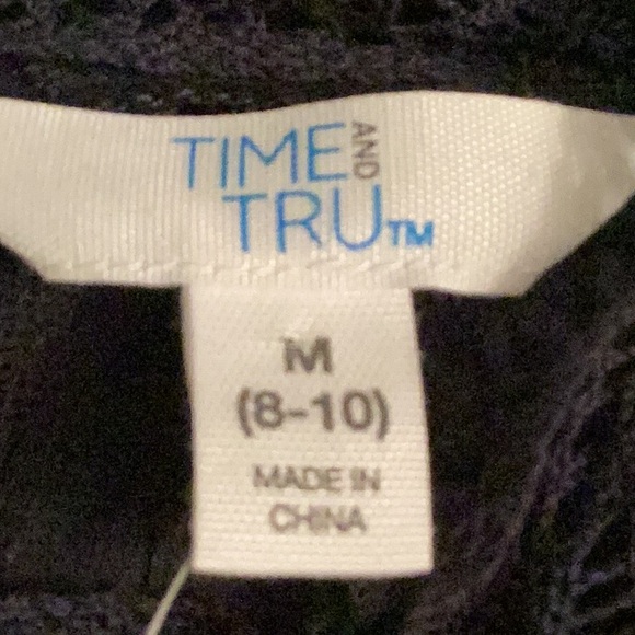 Women's Cotton Navy Blue Lace Top. Size Medium - Picture 7 of 12